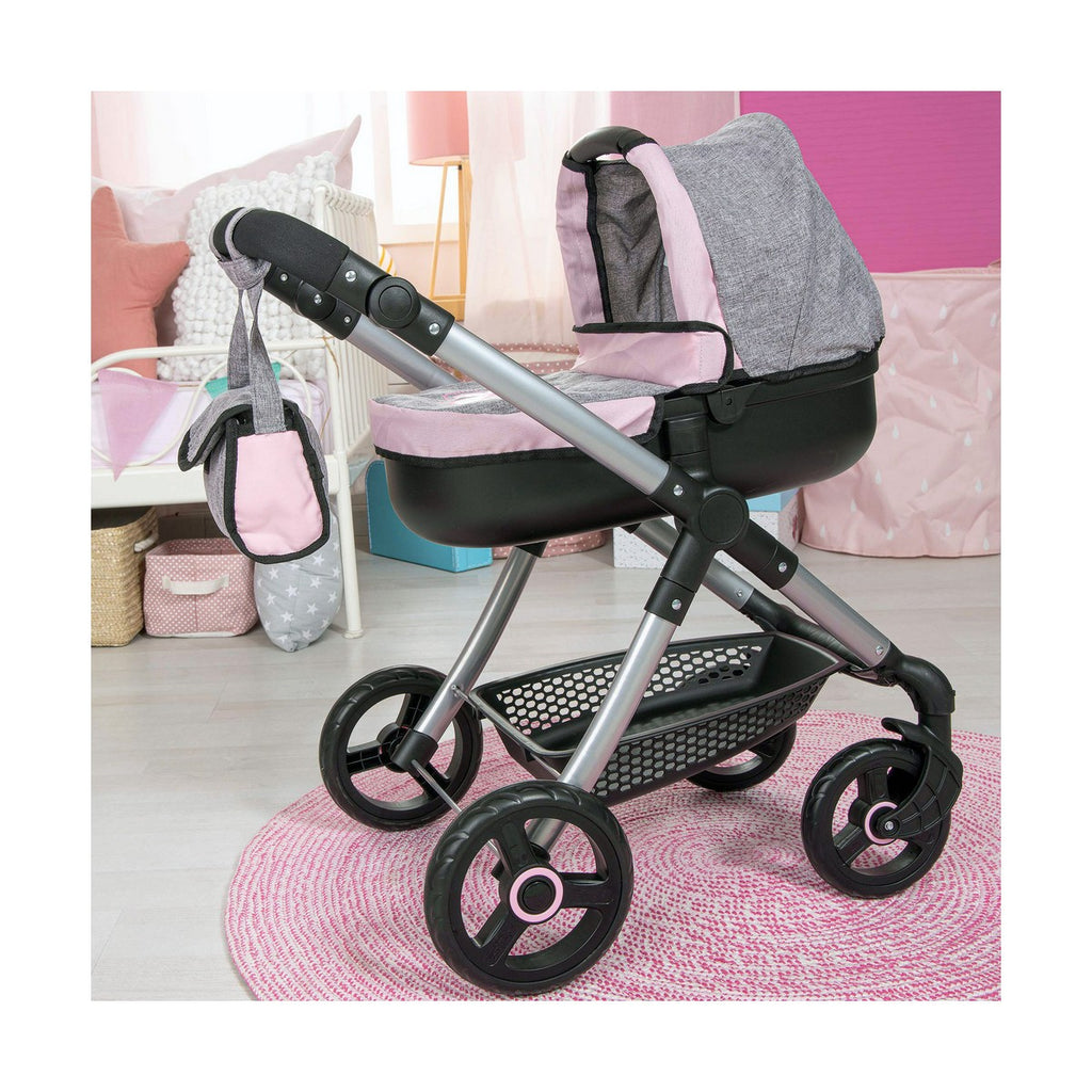 Puppenwägelchen Reig Stule Pram Grau 63 cm