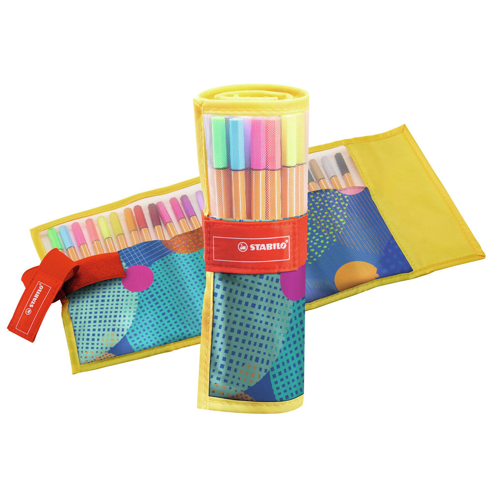 Marker-Set Stabilo Point 88 Yellow Rollerset Roll-up-Koffer Bunt