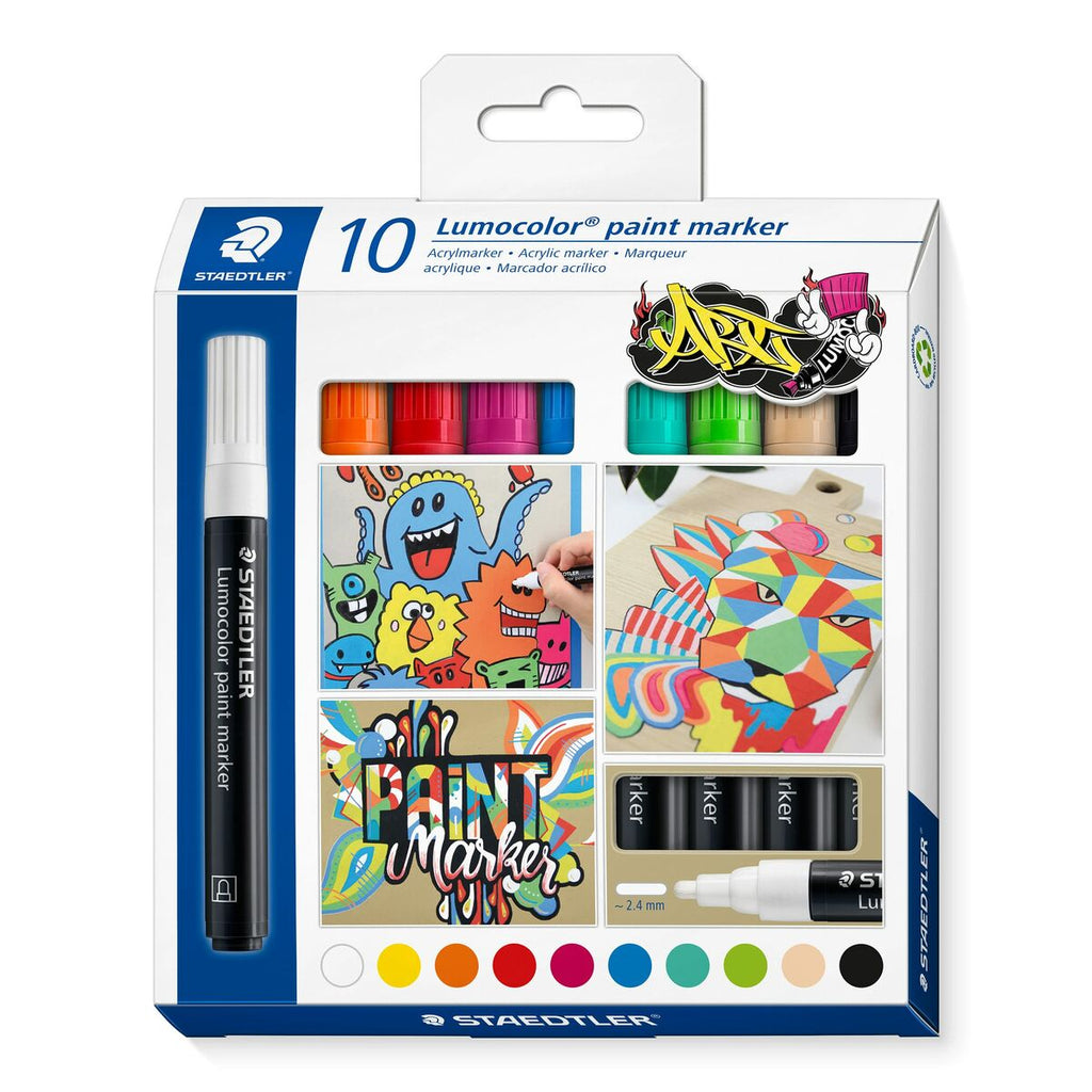 Marker-Set Staedtler Lumocolor 349 10 Stücke Bunt