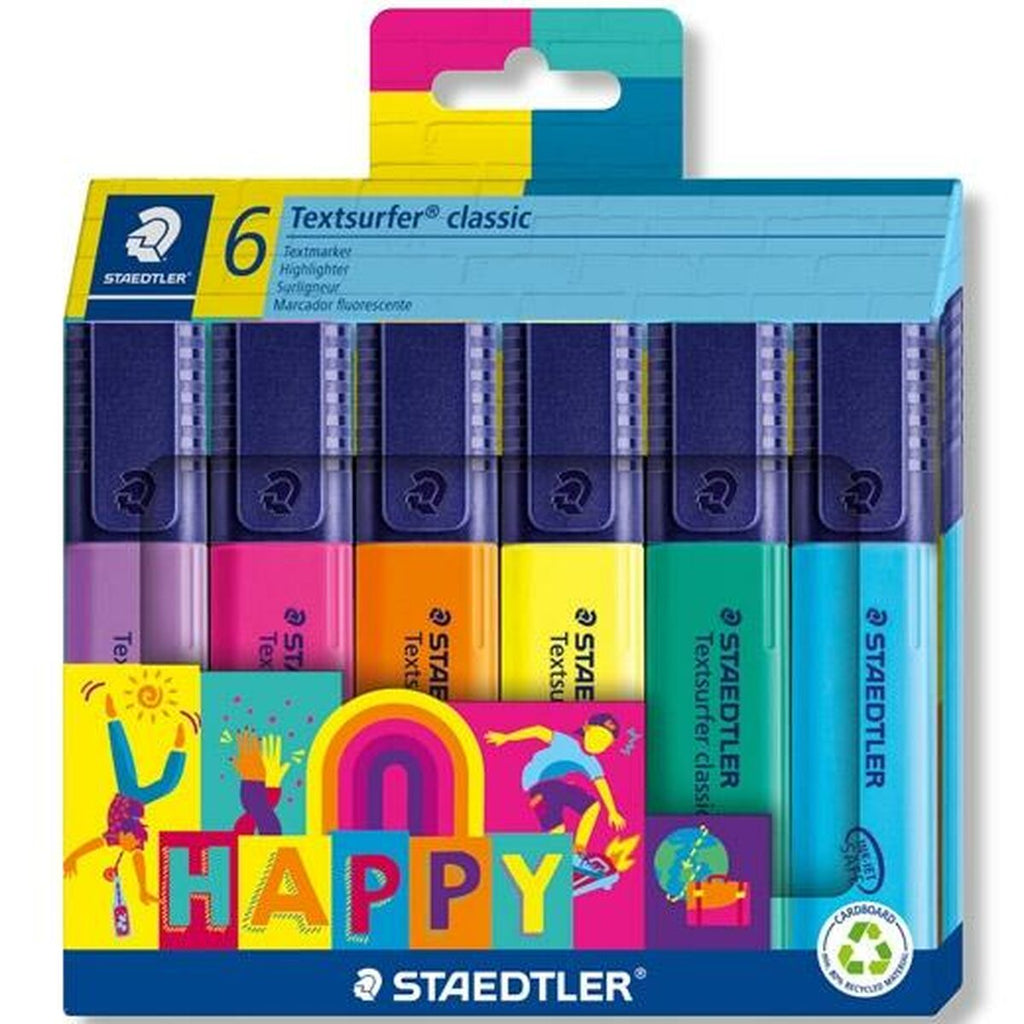 Fluoreszenzmarker-Set Staedtler Textsurfer Classic Happy Line (10 Stück)