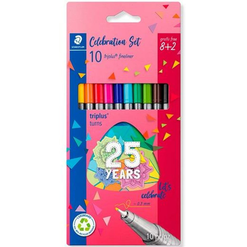 Filzstifte Staedtler Triplus Fineliner 334 Bunt (10 Stück)