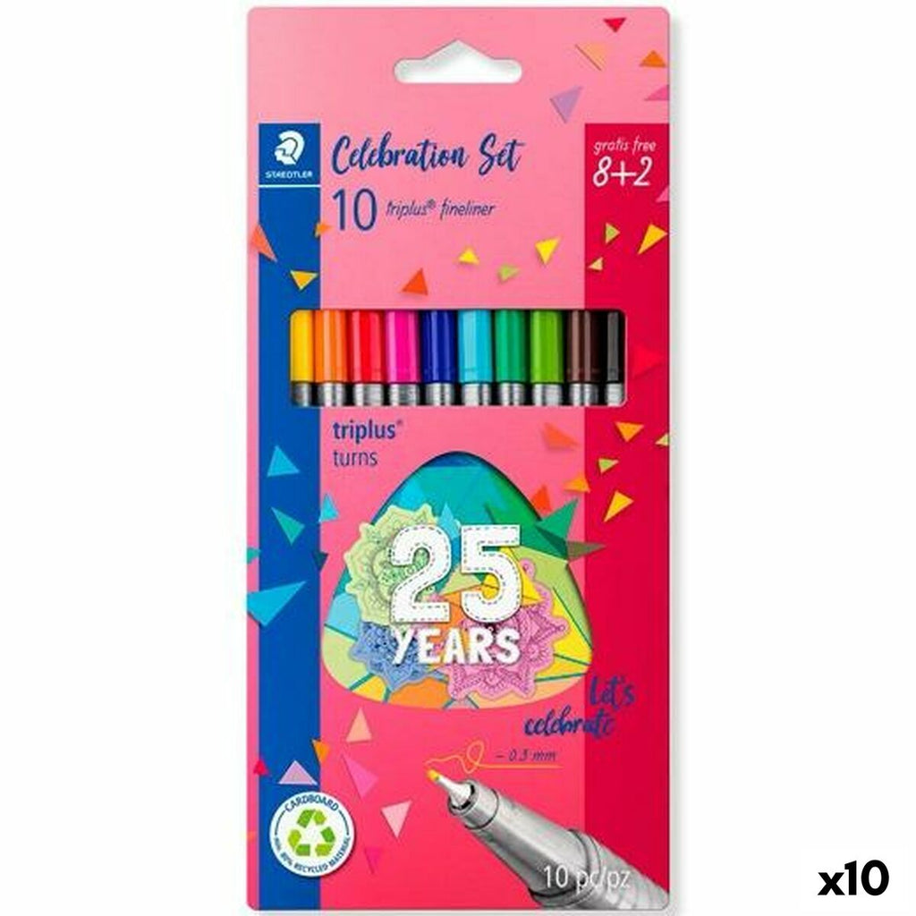 Filzstifte Staedtler Triplus Fineliner 334 Bunt (10 Stück)