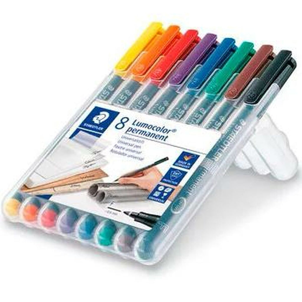 Marker-Set Staedtler Lumocolor 318 F Bunt 10 Stück