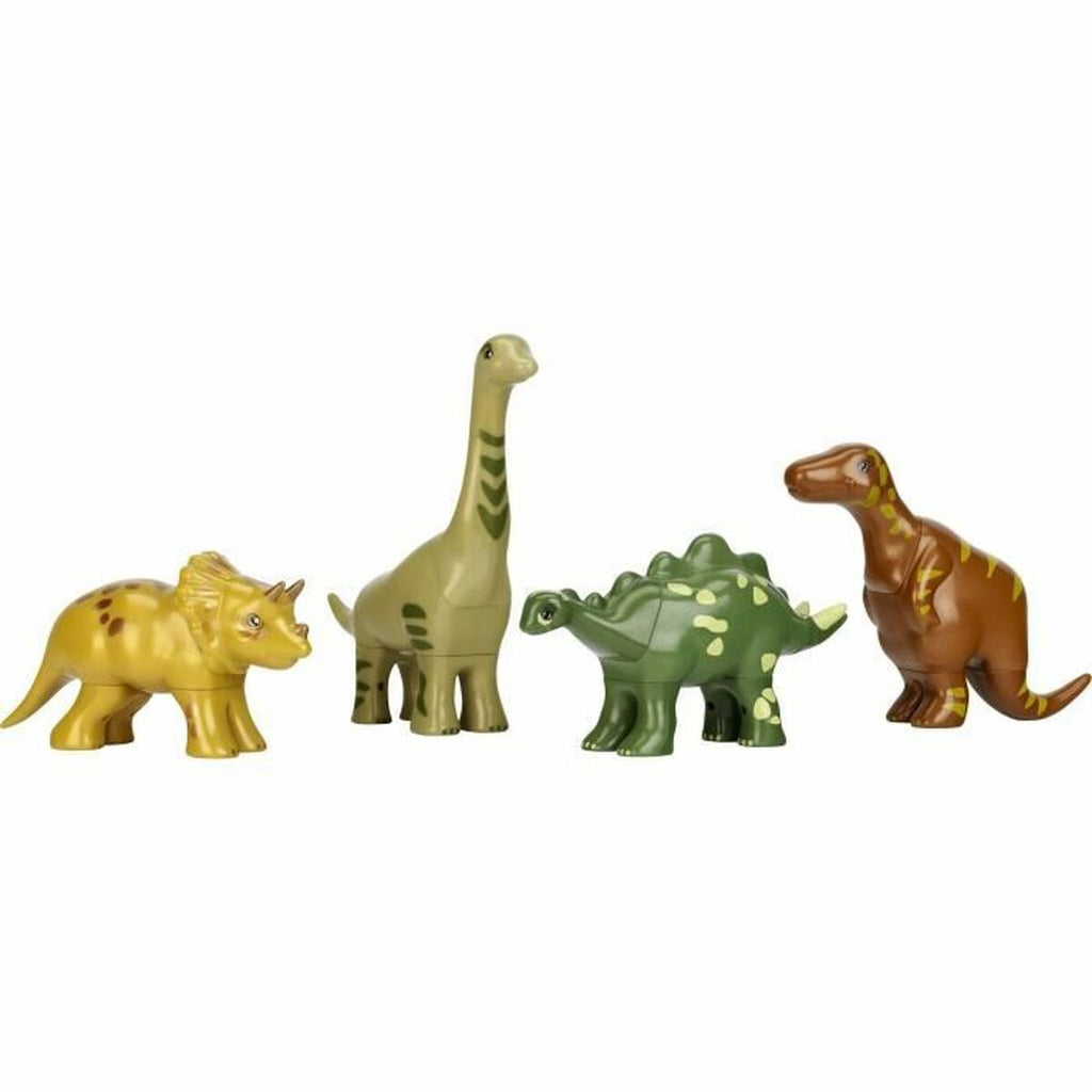 Konstruktionsspiel Klein Magnet Dino Puzzle Bunt