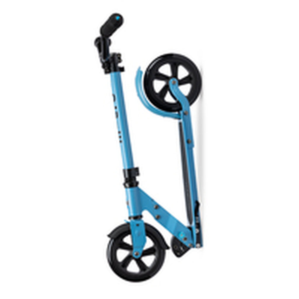 Kinderroller Micro Speed Deluxe Blau grün Grau Silberfarben