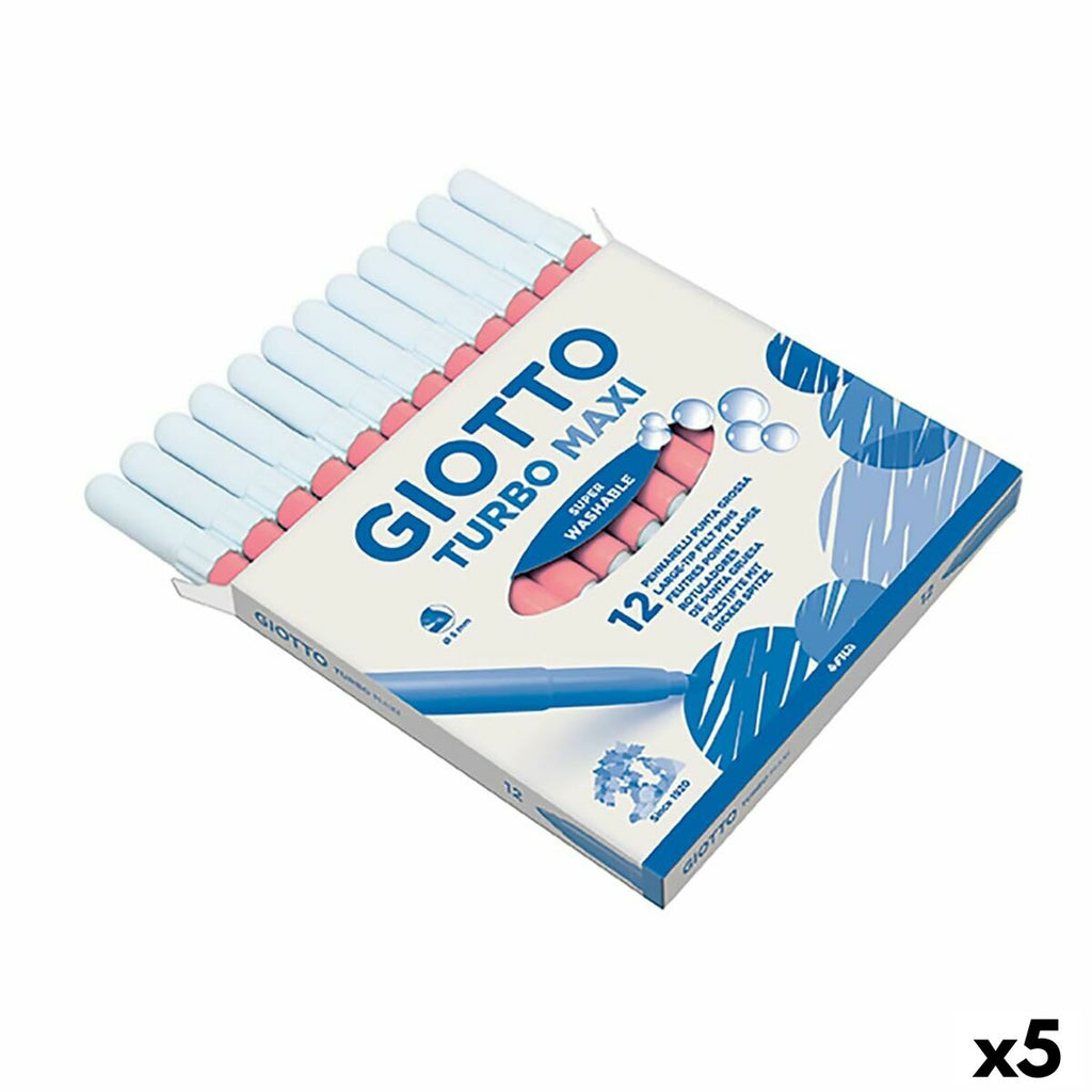 Marker-Set Giotto Turbo Maxi Rosa (5 Stück)