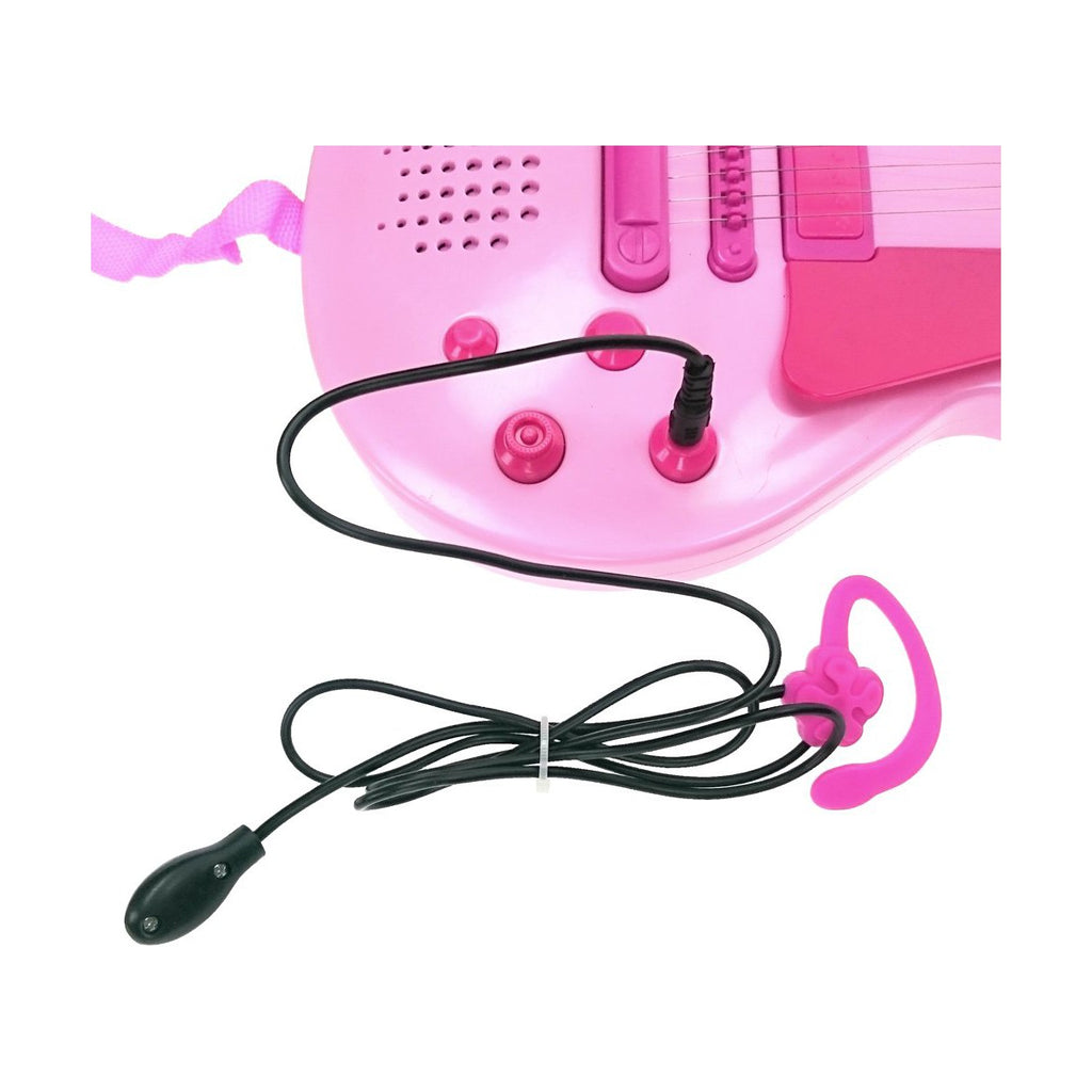 Kindergitarre Hello Kitty Elektronik Mikrofon Rosa