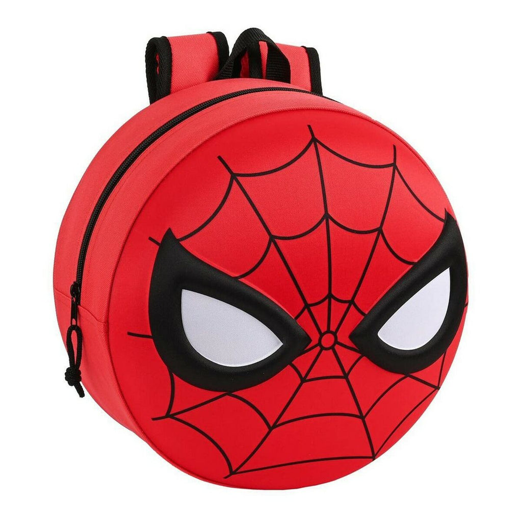 Kinderrucksack 3D Spiderman 642267358 Schwarz Rot 31 x 31 x 10 cm