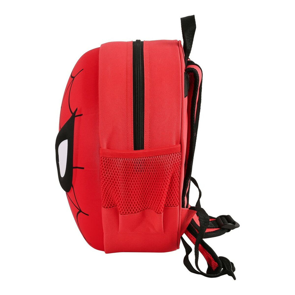 Kinderrucksack 3D Spiderman 642267358 Schwarz Rot 31 x 31 x 10 cm