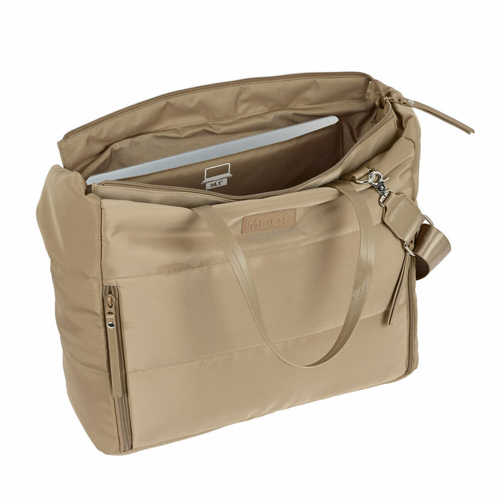 Handtasche Moos Camel Polsterung Camel (54 x 31 x 17 cm)