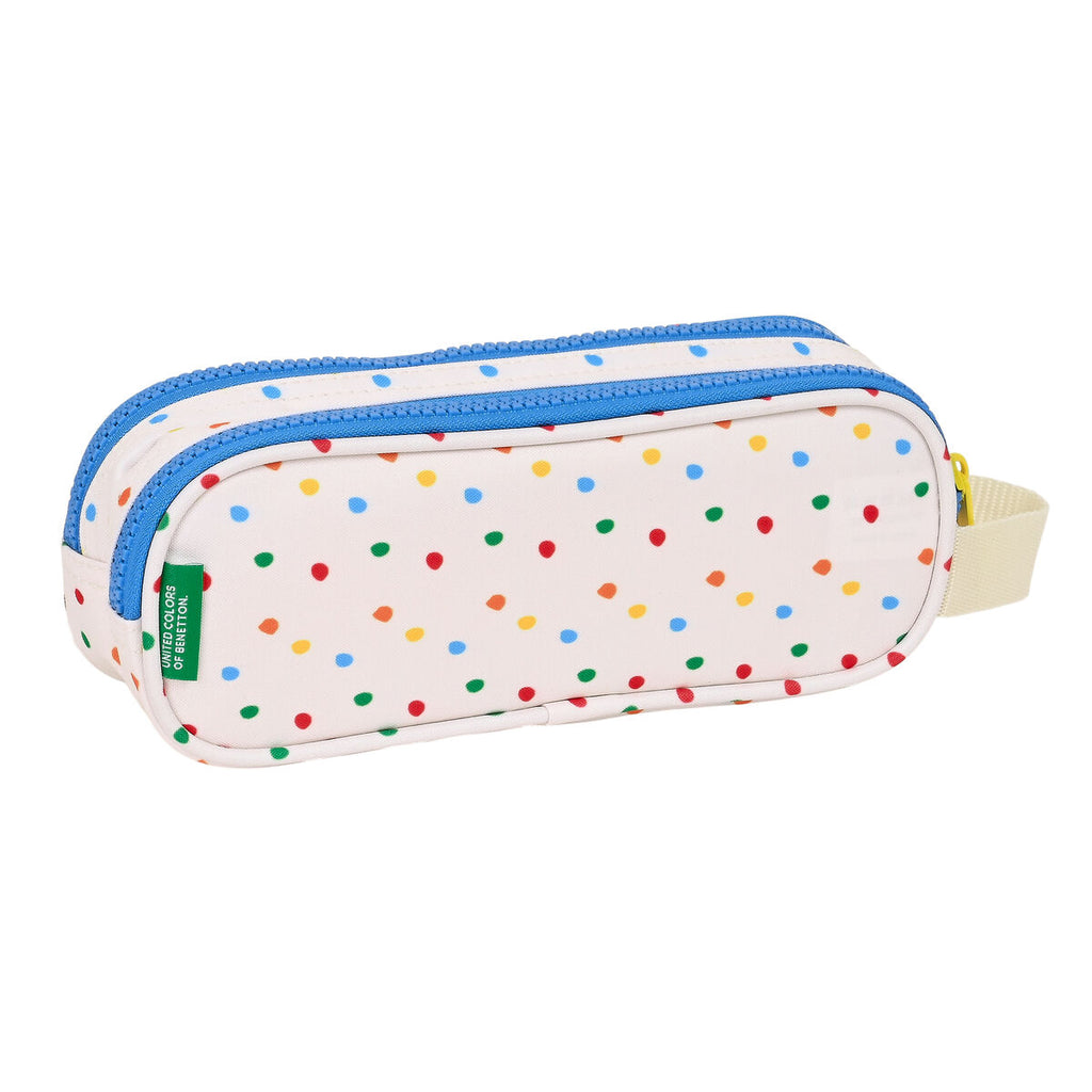 Zweifaches Mehrzweck-Etui Benetton Topitos Weiß natürlich 21 x 8 x 6 cm