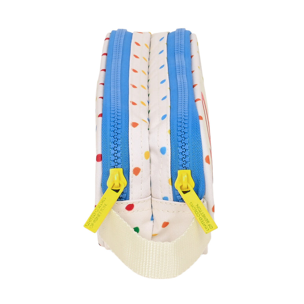 Zweifaches Mehrzweck-Etui Benetton Topitos Weiß natürlich 21 x 8 x 6 cm