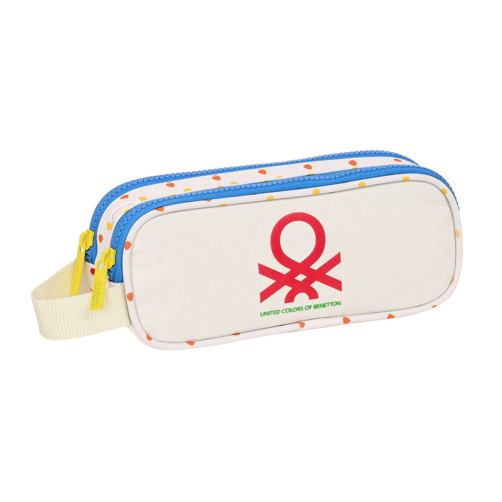 Zweifaches Mehrzweck-Etui Benetton Topitos Weiß natürlich 21 x 8 x 6 cm