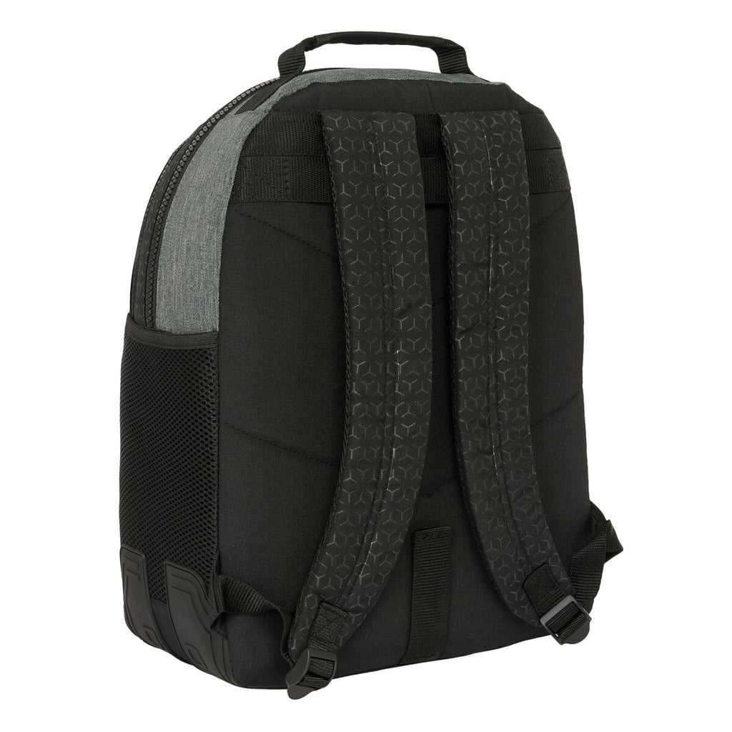 Schulrucksack BlackFit8 Old school Schwarz Grau 32 x 42 x 15 cm