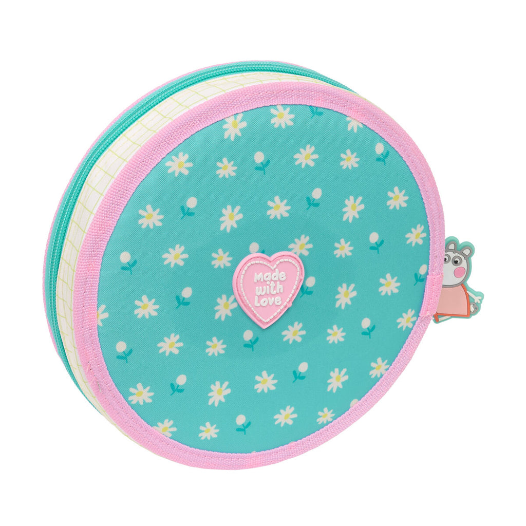 Federmäppchen mit Zubehör Peppa Pig Pretty flowers Gelb Minze 18 Stücke