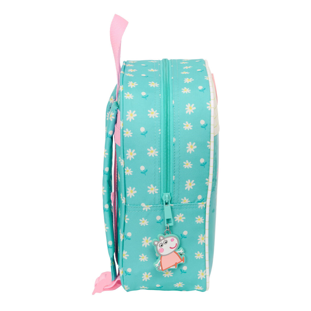 Kinderrucksack Peppa Pig Pretty flowers Gelb Minze 22 x 27 x 10 cm