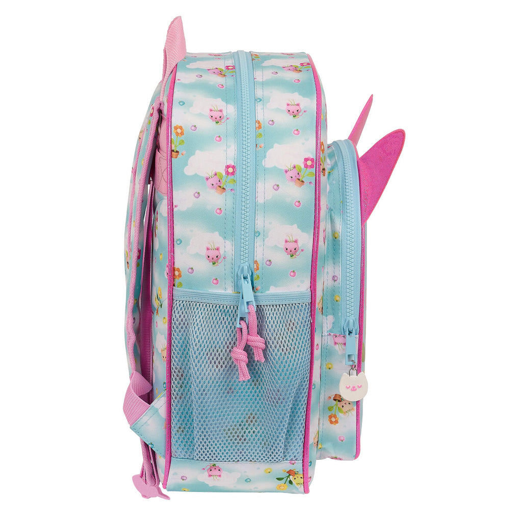 Schulrucksack Gabby's Dollhouse Hellblau 26 x 34 x 11 cm