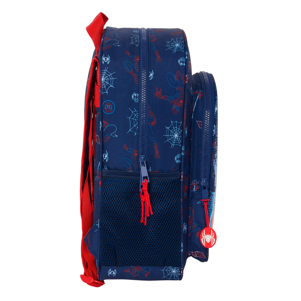 Schulrucksack Spider-Man Neon Marineblau 32 X 38 X 12 cm