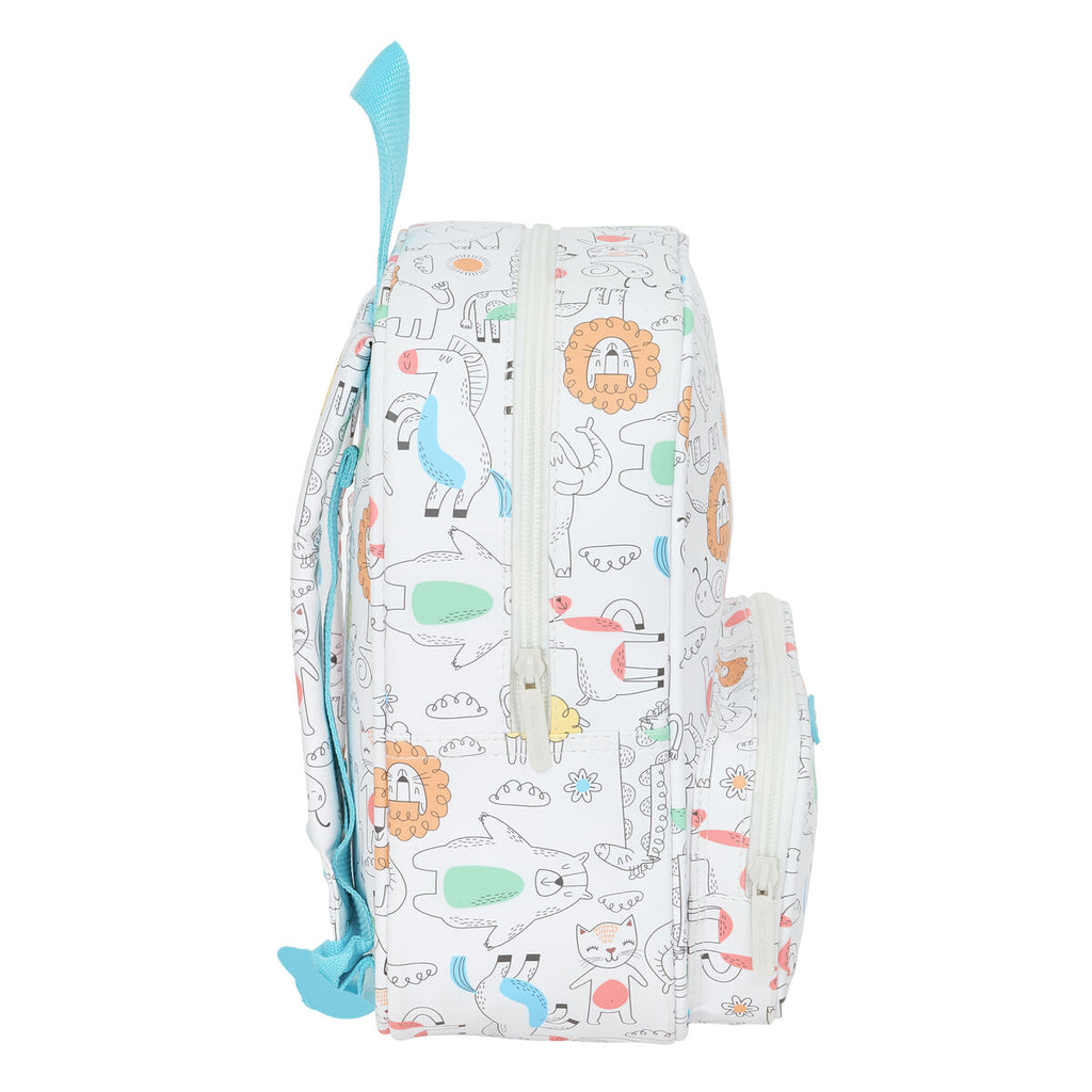 Schulrucksack Safta Zoo Beige 22 x 27 x 10 cm