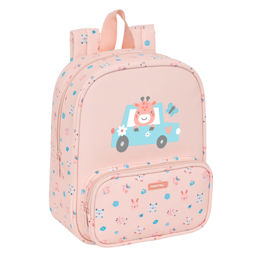 Kinderrucksack Safta Jirafa Koralle 22 x 27 x 10 cm