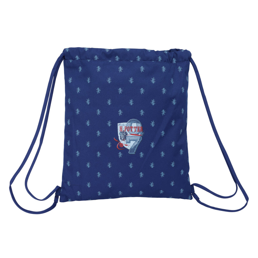 Rucksacktasche mit Bändern Harry Potter Captain Marineblau 35 x 40 x 1 cm