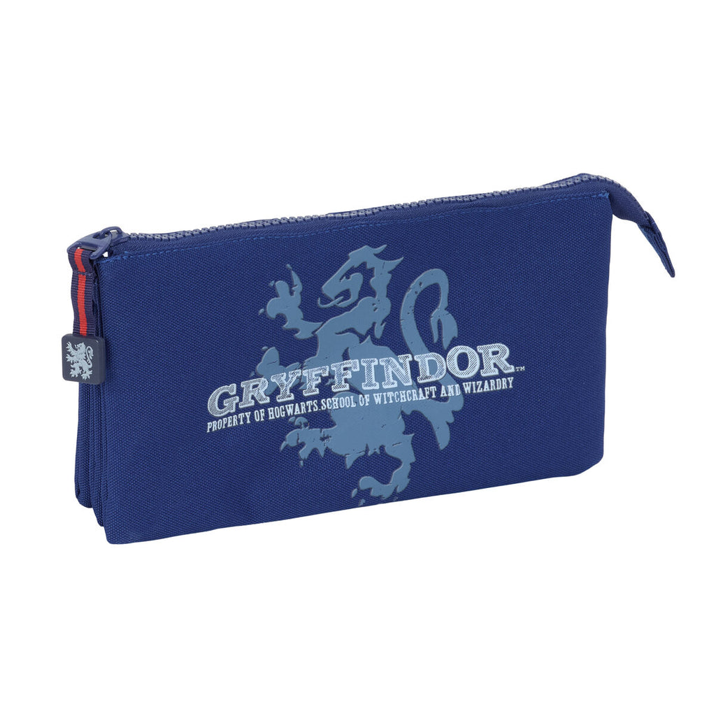 Dreifaches Mehrzweck-Etui Harry Potter Captain Marineblau 22 x 12 x 3 cm