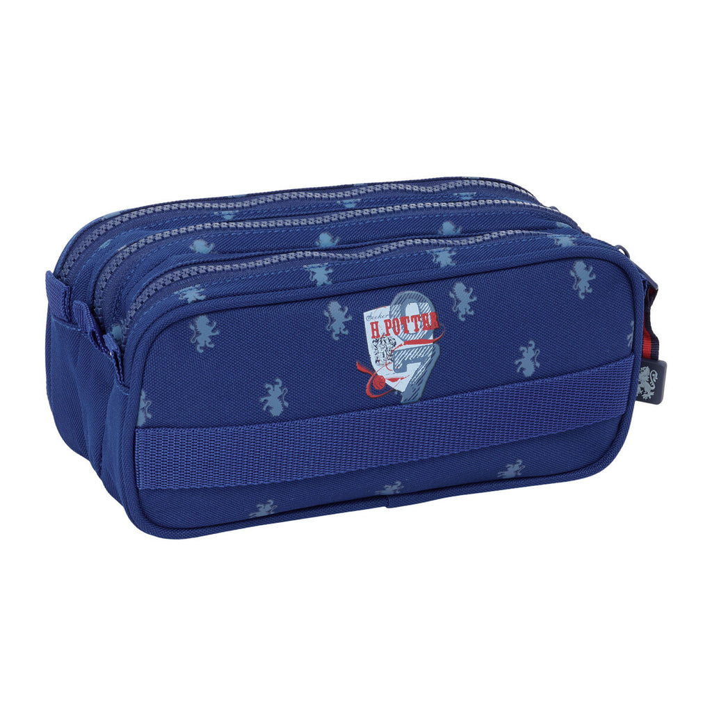 Dreifaches Mehrzweck-Etui Harry Potter Captain Marineblau 21,5 x 10 x 8 cm