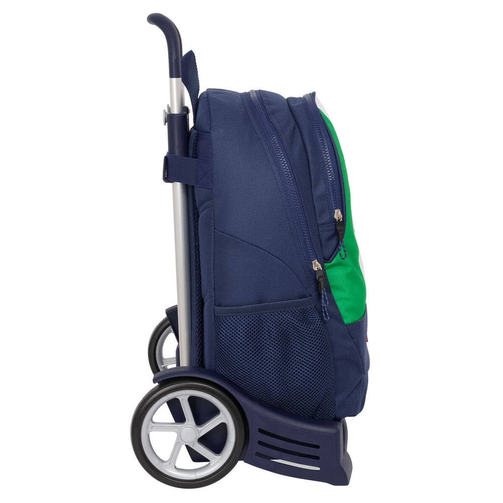 Schulrucksack mit Rädern Benetton Flag Marineblau 32 x 44 x 16 cm