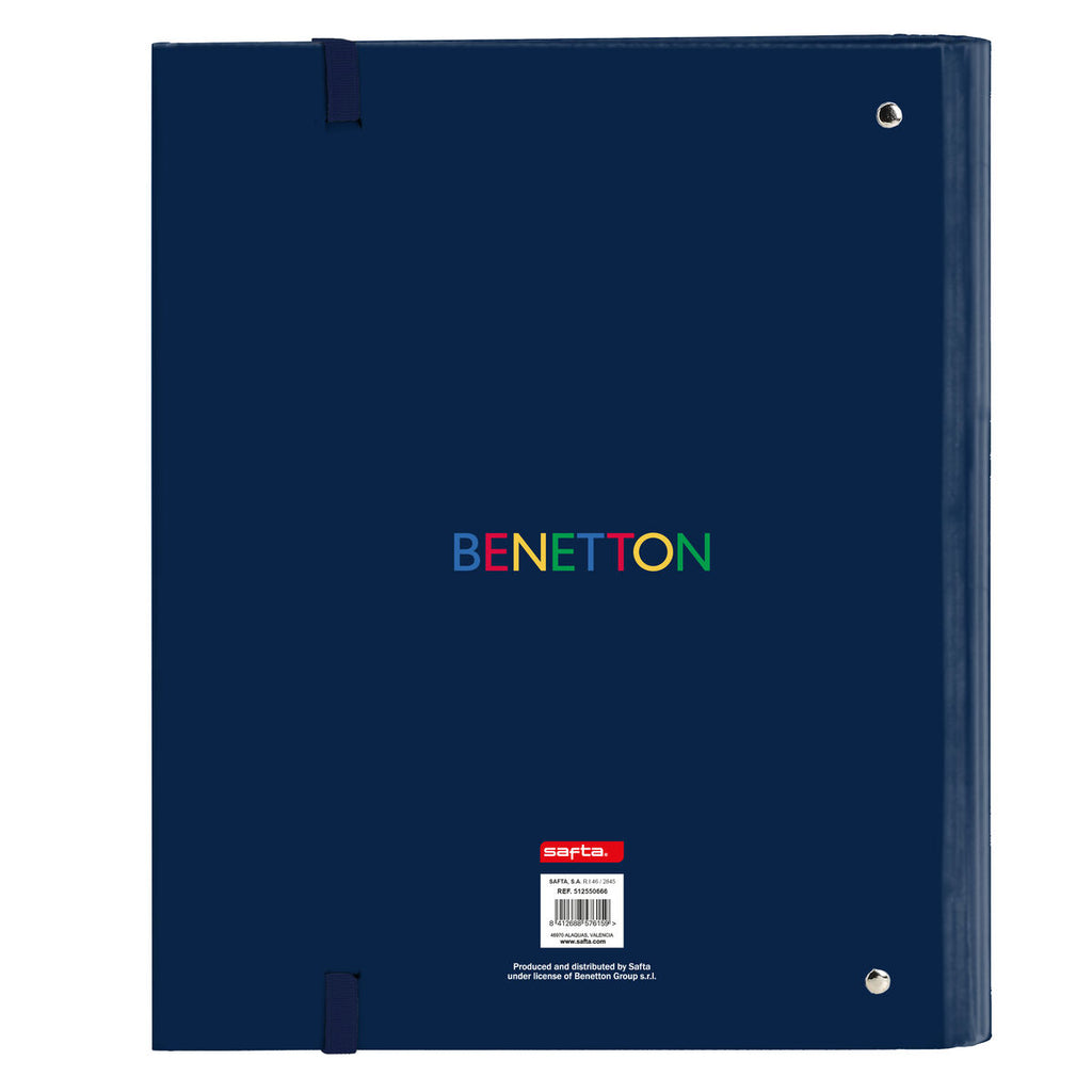 Ringbuch Benetton Damero Marineblau 27 x 32 x 3.5 cm