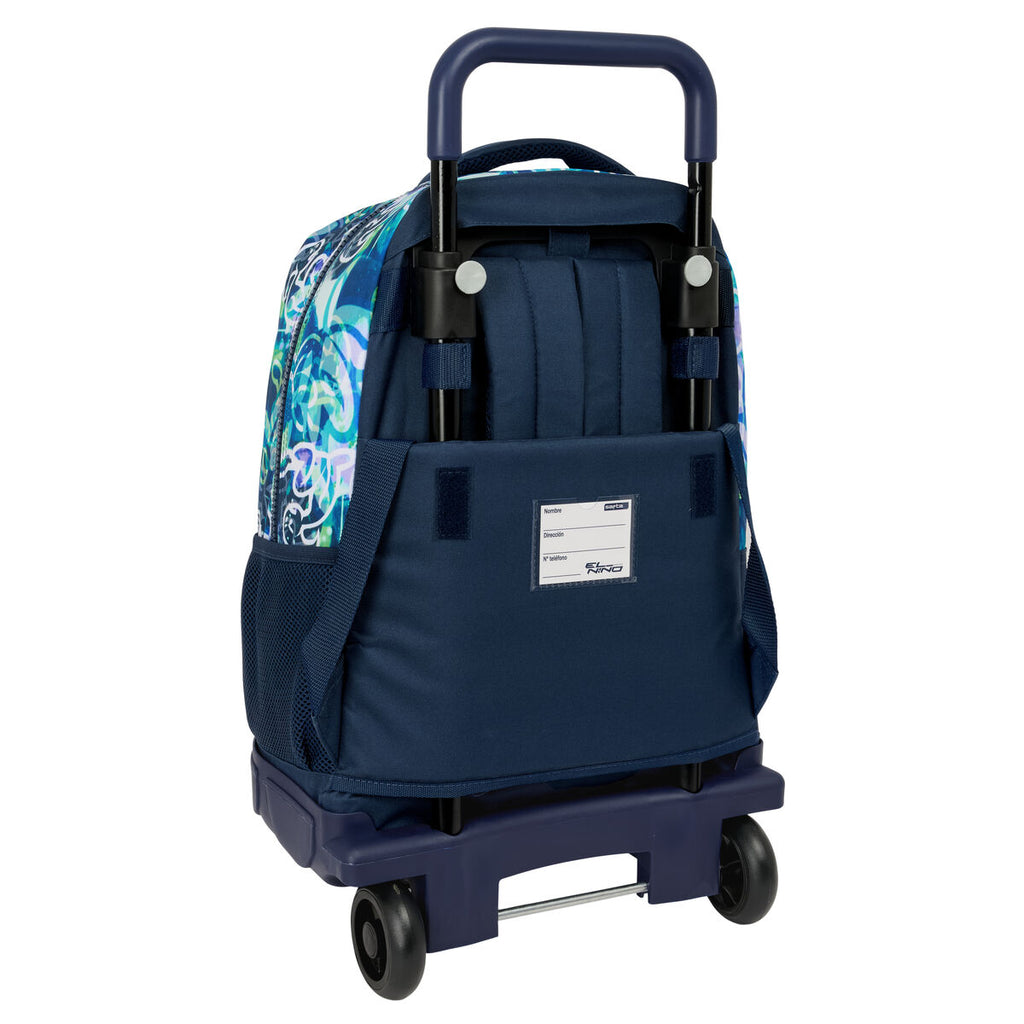 Schulrucksack mit Rädern El Niño Kook Marineblau 33 x 45 x 22 cm