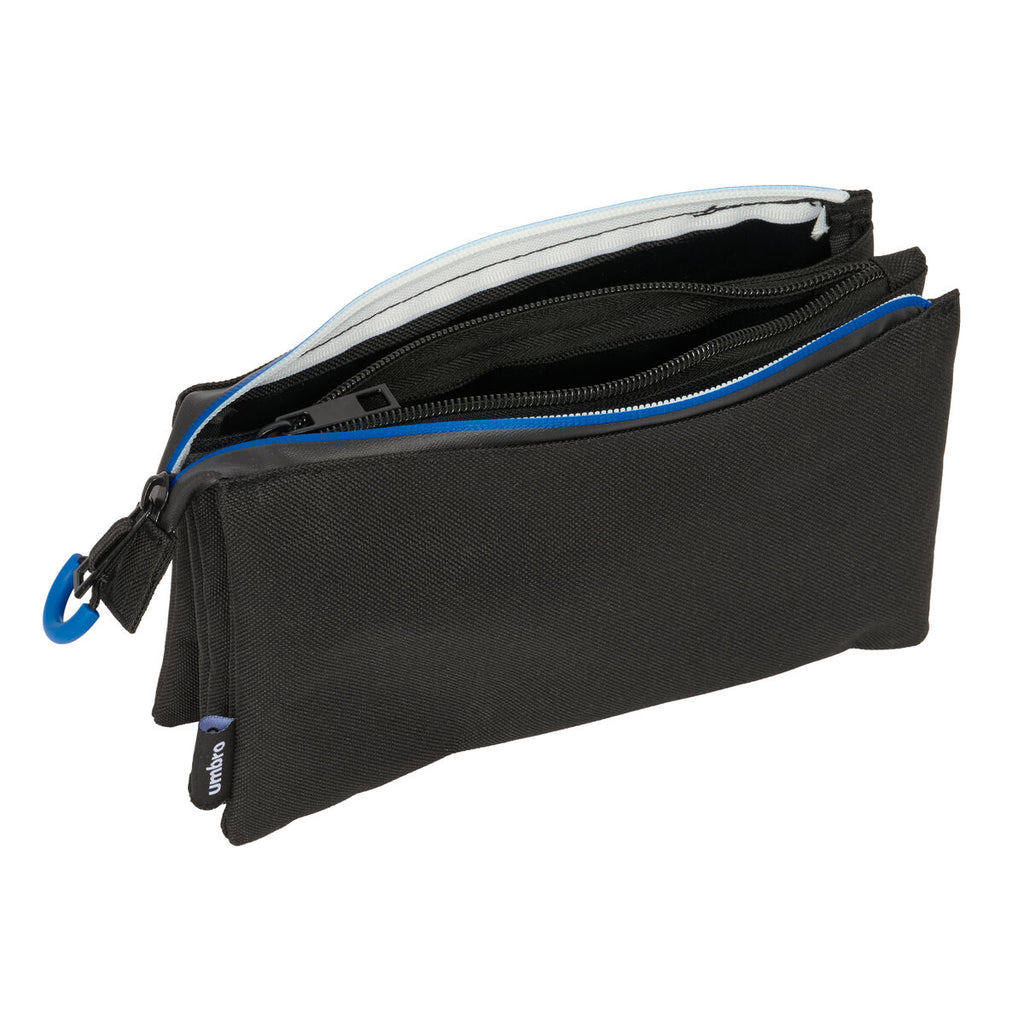 Dreifaches Mehrzweck-Etui Kelme Jet black Schwarz 22 x 12 x 3 cm