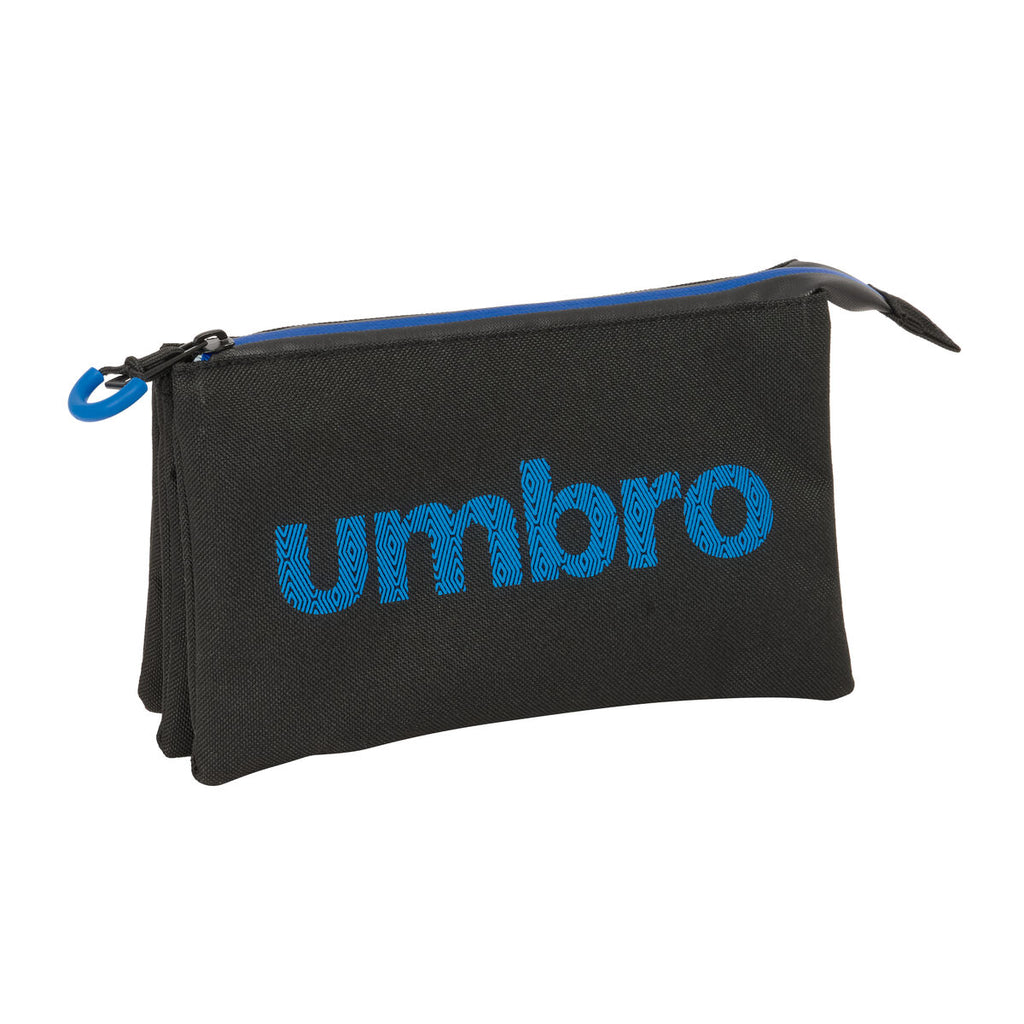 Dreifaches Mehrzweck-Etui Kelme Jet black Schwarz 22 x 12 x 3 cm