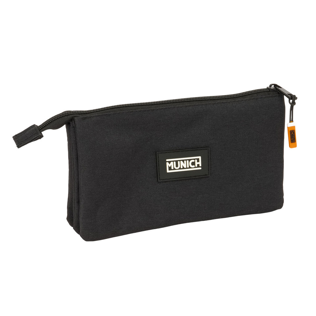 Dreifaches Mehrzweck-Etui Munich Lagoon Schwarz 22 x 12 x 3 cm