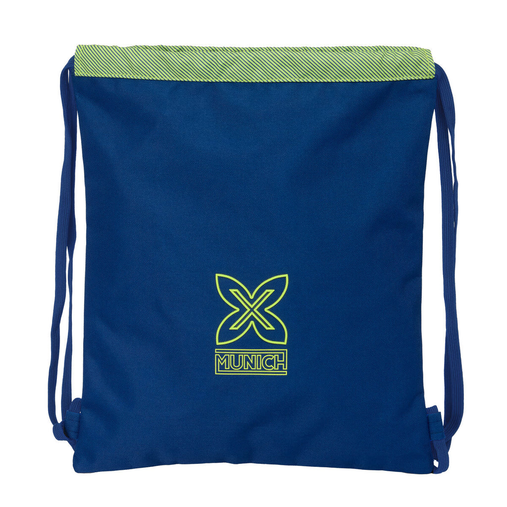 Rucksacktasche mit Bändern Munich North Marineblau 35 x 40 x 1 cm