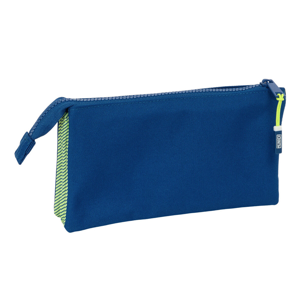 Dreifaches Mehrzweck-Etui Munich North Marineblau 22 x 12 x 3 cm