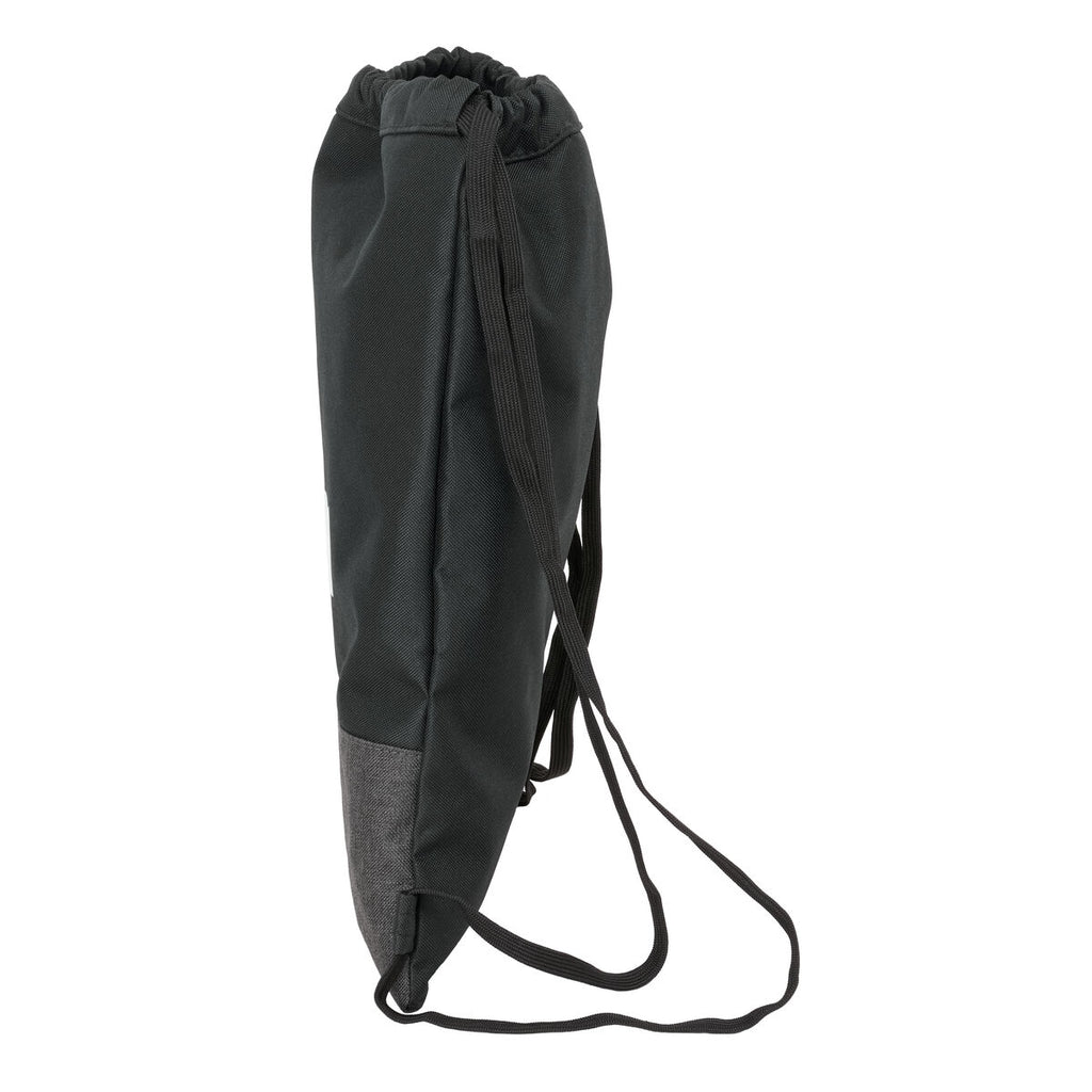 Rucksacktasche mit Bändern Munich Topo Schwarz 35 x 40 x 1 cm