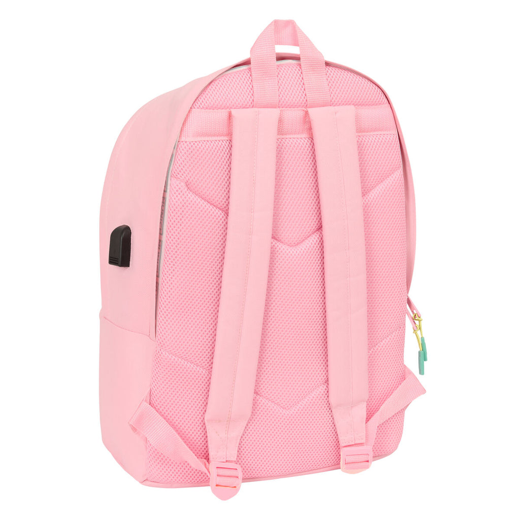 Schulrucksack Munich +usb munich Rosa 31 x 44 x 18 cm