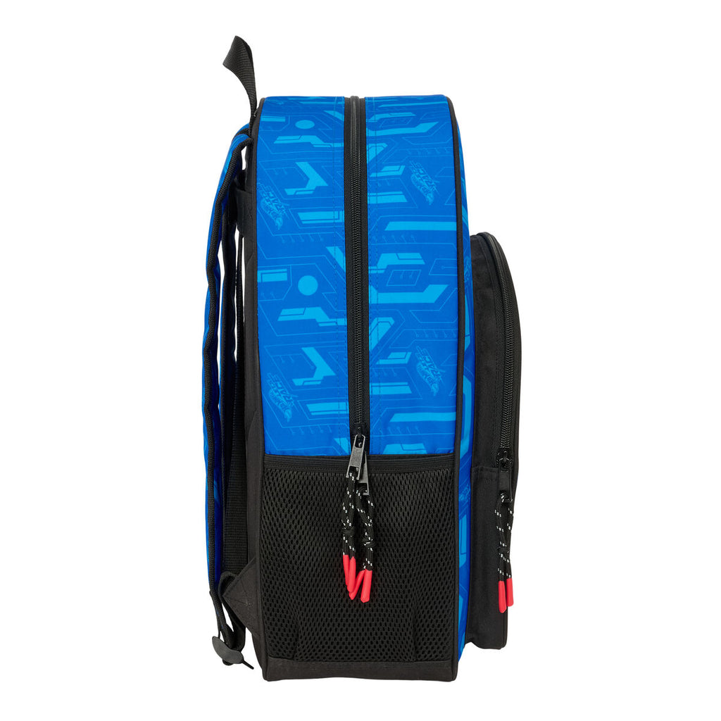 Schulrucksack Hot Wheels Let's race Blau Schwarz 33 x 42 x 14 cm