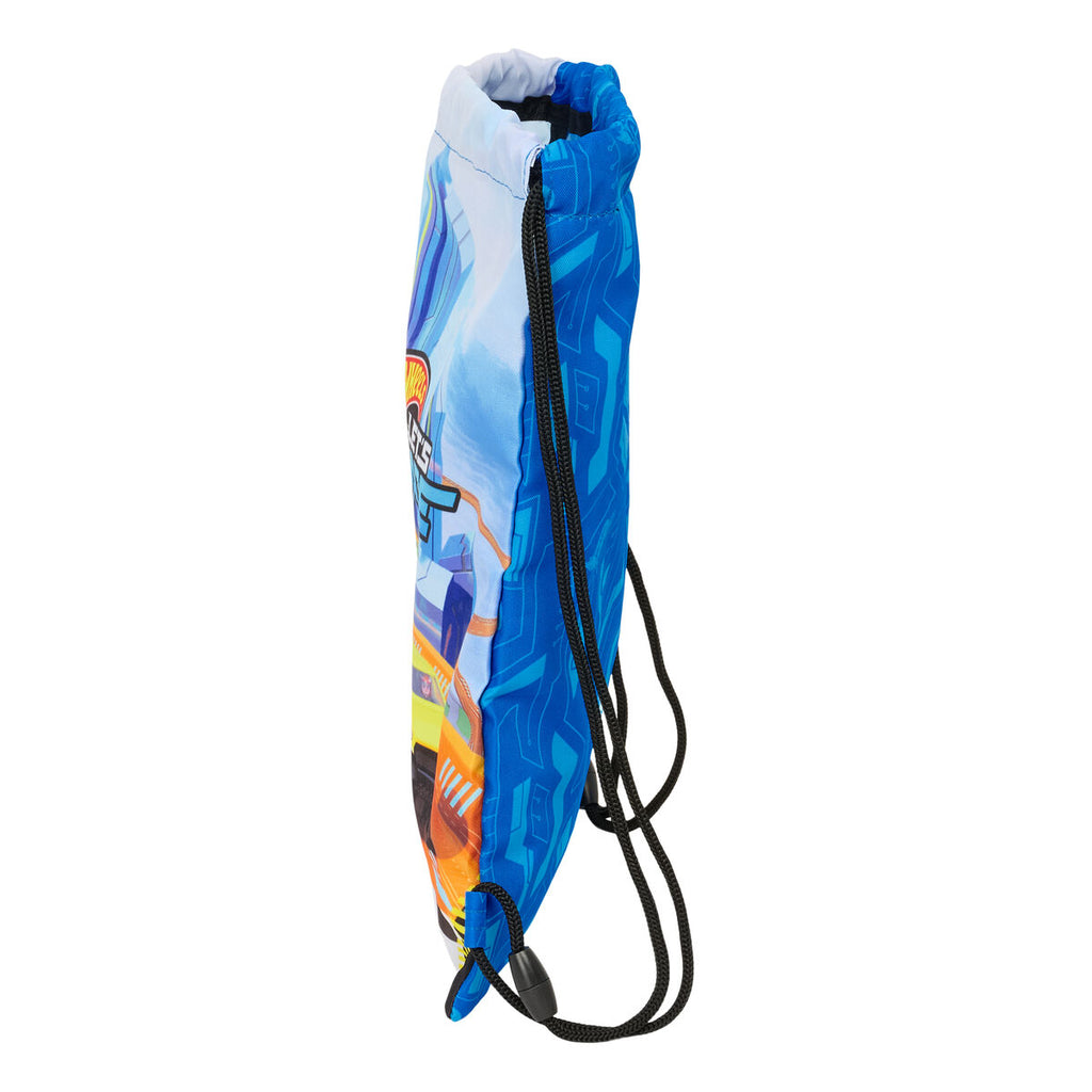 Rucksacktasche mit Bändern Hot Wheels Let's race Blau Schwarz 26 x 34 x 1 cm