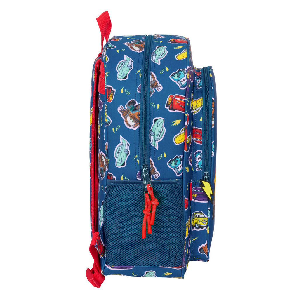 Schulrucksack Cars Racing Marineblau 33 x 42 x 14 cm