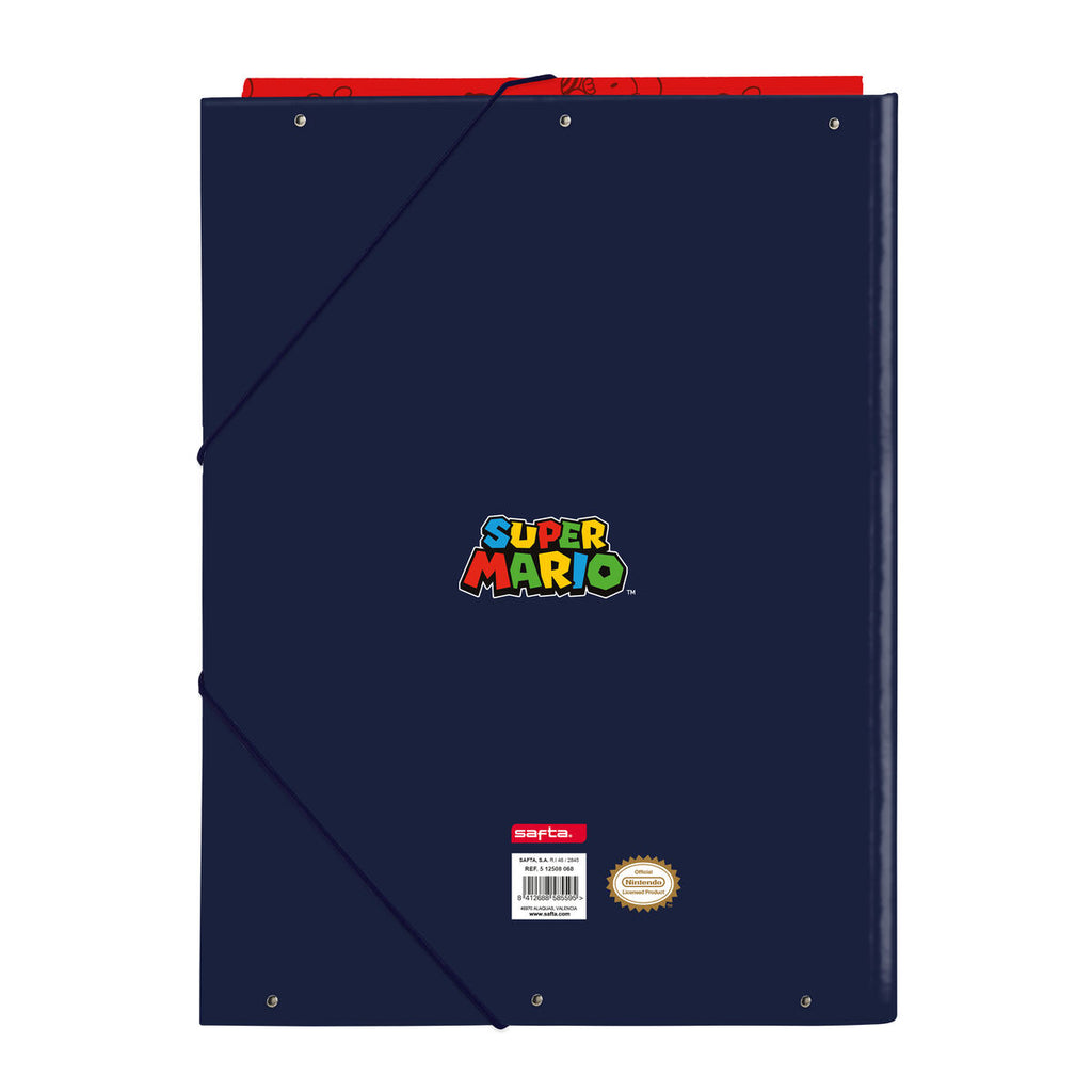 Ringbuch Super Mario Trick Rot Dunkelblau A4 26 x 33.5 x 2.5 cm