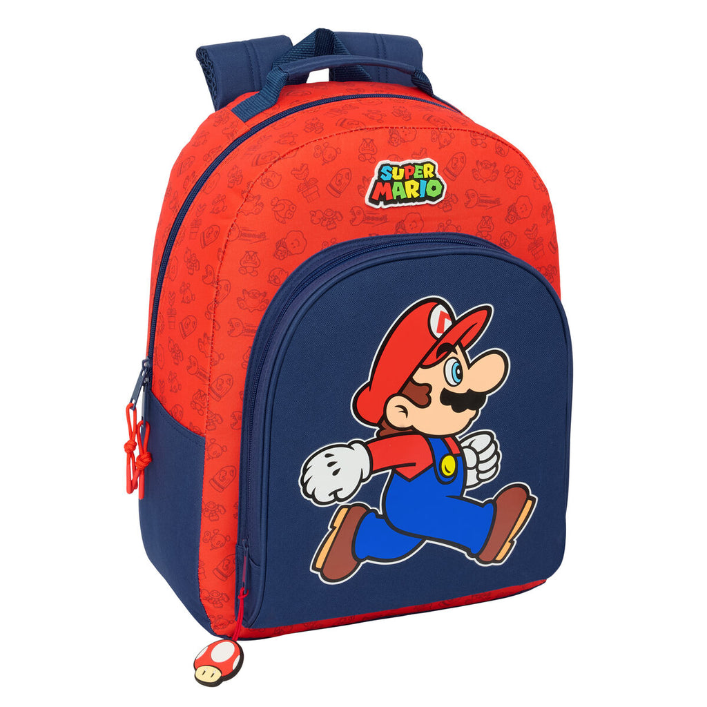 Schulrucksack Super Mario Trick Rot Dunkelblau 32 x 42 x 15 cm