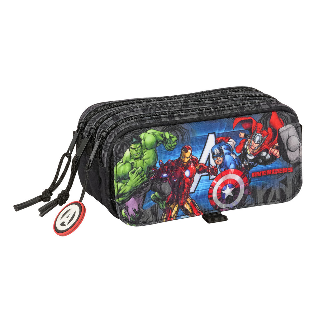 Dreifaches Mehrzweck-Etui The Avengers Vendetta Schwarz 21,5 x 10 x 8 cm