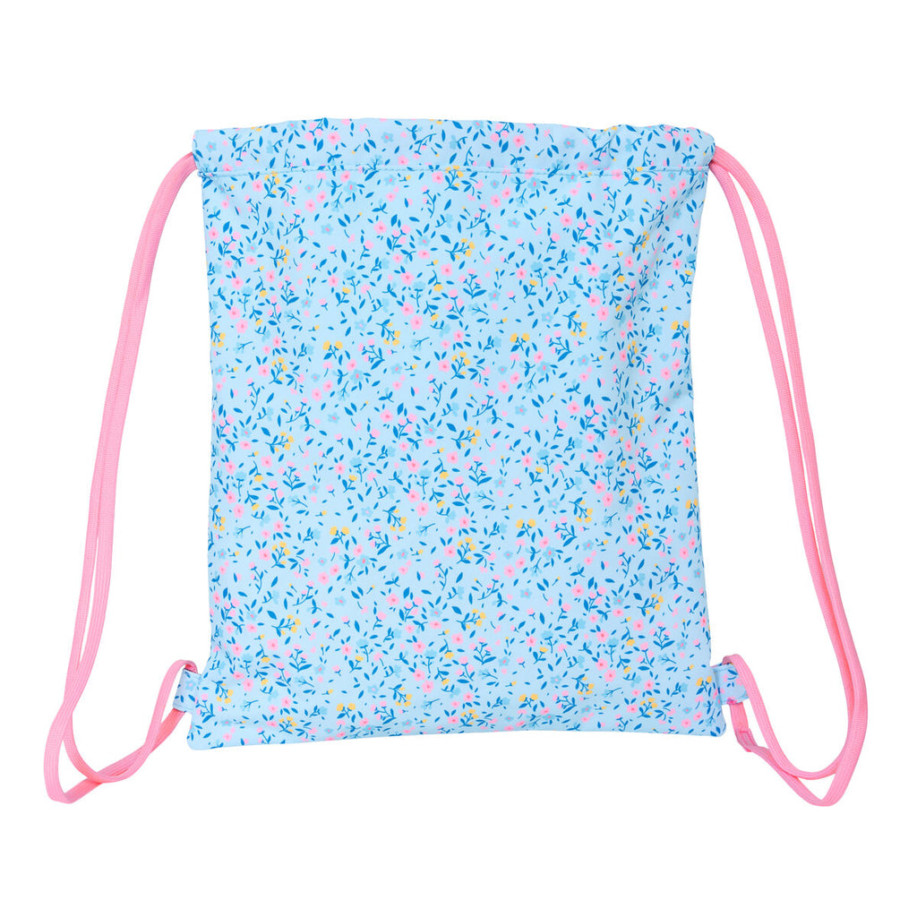 Rucksacktasche mit Bändern Vicky Martín Berrocal Paraíso Blau Rosa 35 x 40 x 1 cm