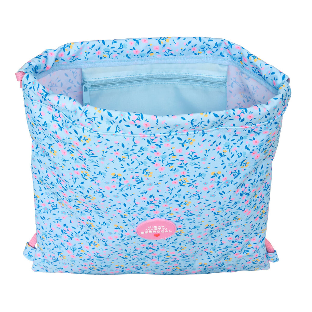 Rucksacktasche mit Bändern Vicky Martín Berrocal Paraíso Blau Rosa 35 x 40 x 1 cm