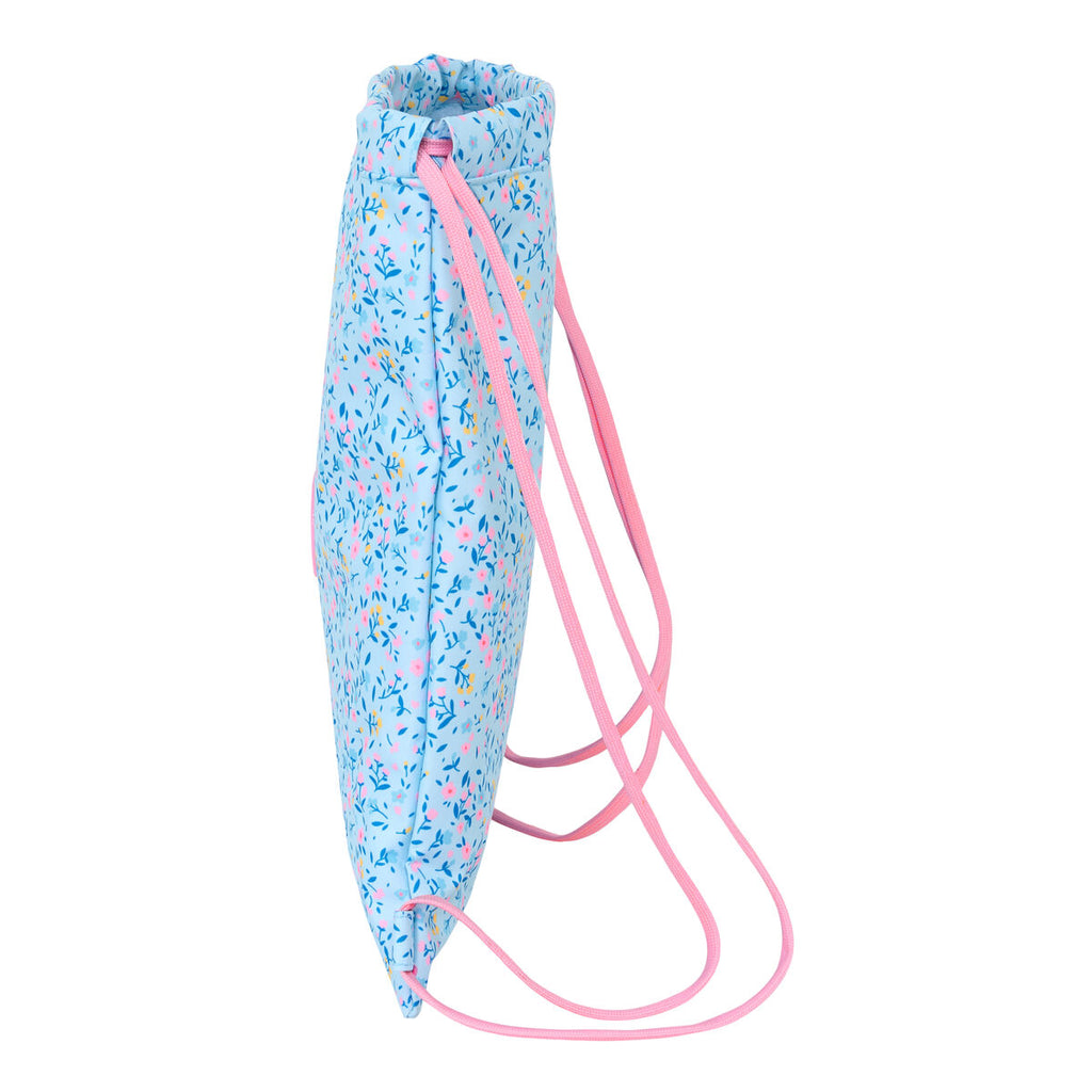 Rucksacktasche mit Bändern Vicky Martín Berrocal Paraíso Blau Rosa 35 x 40 x 1 cm