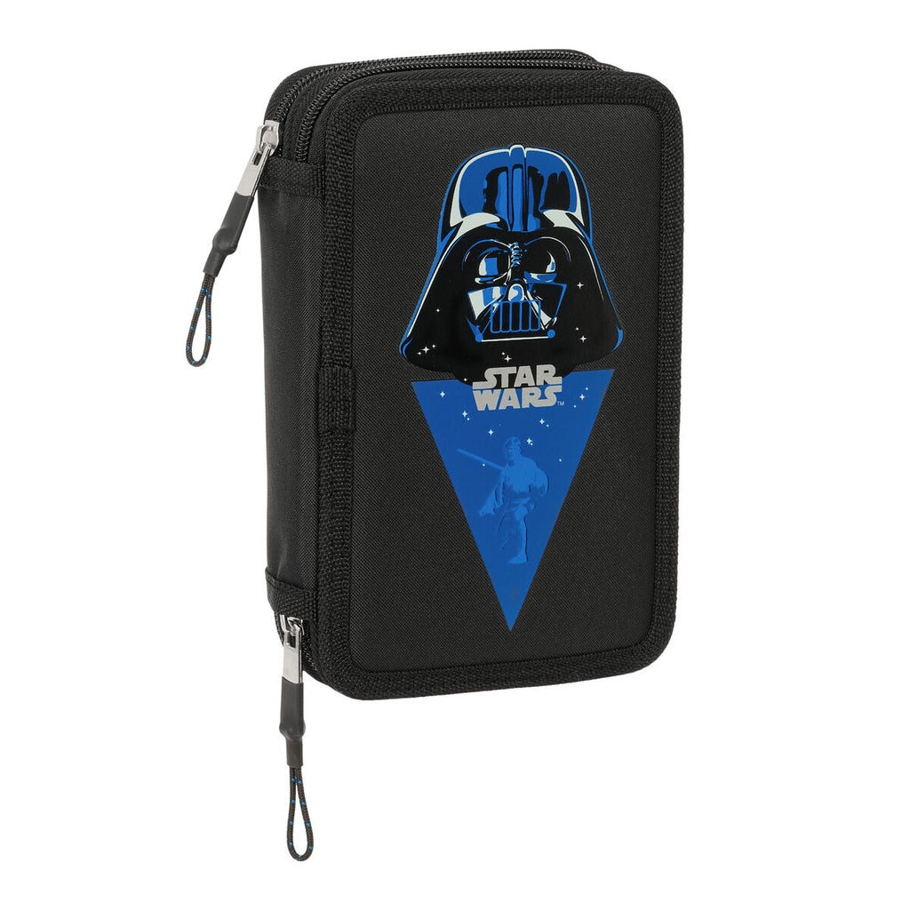 Doppel-Federtasche Star Wars Rebellion Schwarz 12.5 x 19.5 x 4 cm Doppel-Federtasche 29 Stücke