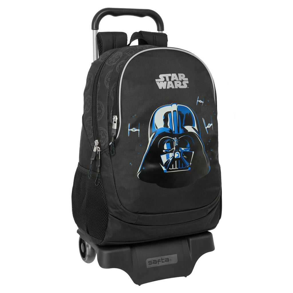 Schulrucksack mit Rädern Star Wars Rebellion Schwarz 32 x 44 x 16 cm