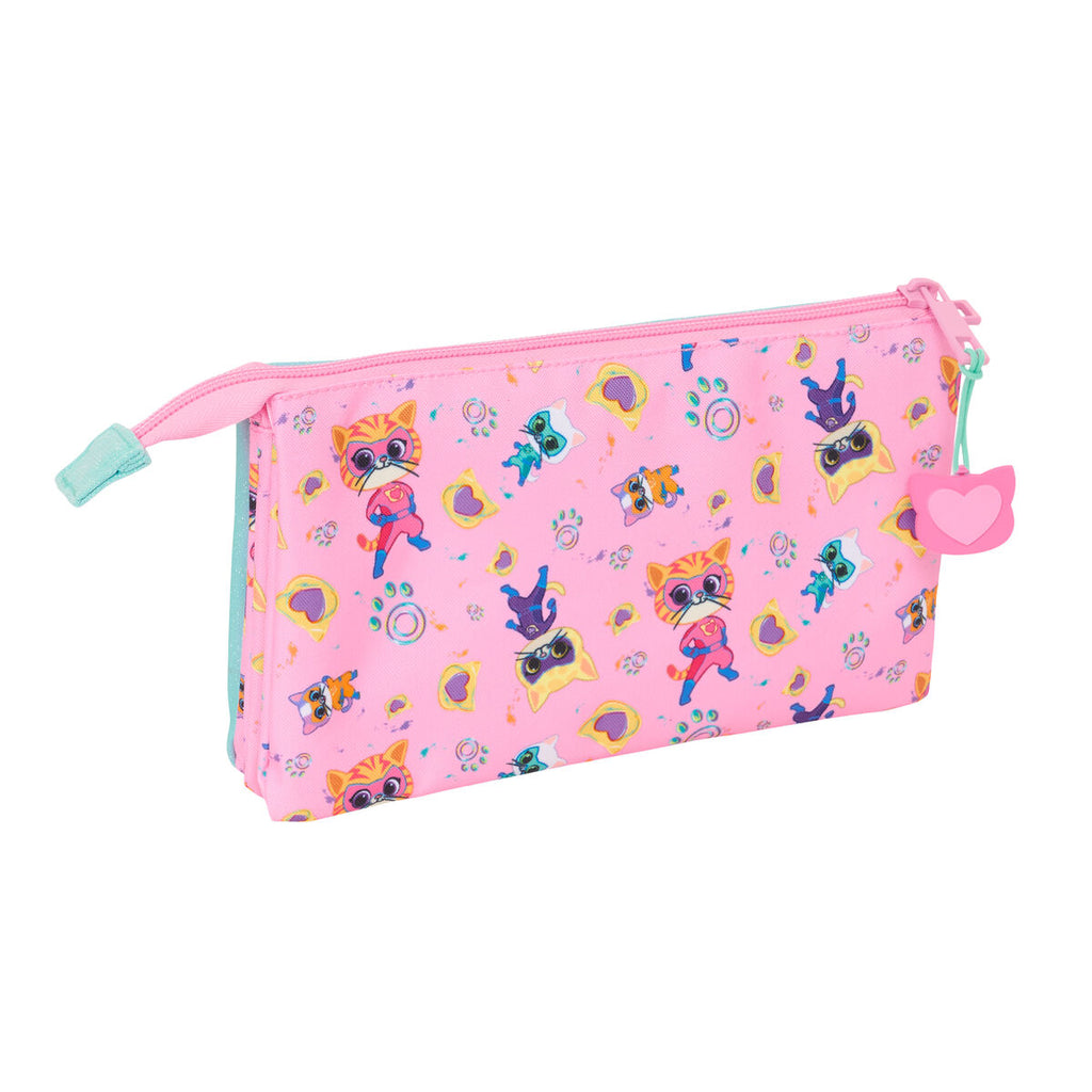 Allzwecktasche SuperKitties Rosa türkis 22 x 12 x 3 cm