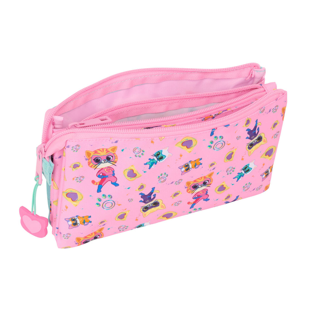 Allzwecktasche SuperKitties Rosa türkis 22 x 12 x 3 cm